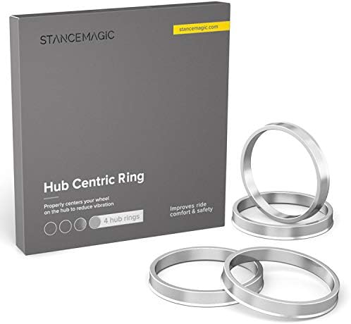 Hubcentric Gyűrűk (Pack 4) - 64.1 mm ID 73.1 mm OD - Ezüst Alumínium Hubrings - Csak Illik 64.1 mm Jármű Hub 73.1 mm Kerék Centerbore