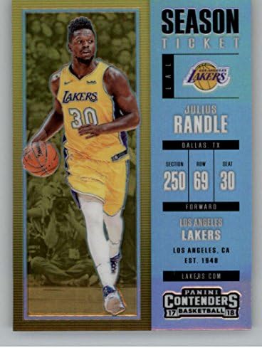 2017-18 Panini Versenyző Bérlet Premium Edition Prizm 42 Julius Randle Lakers Kosárlabda Kártya