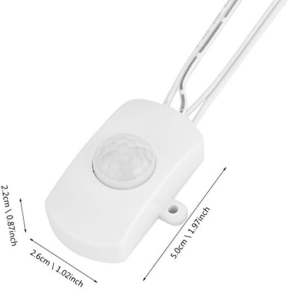 fosa LED-PIR Mozgásérzékelő Kapcsoló, Mini PIR Infravörös Mozgásérzékelő Érzékelő Automatikus Kapcsoló DC 5-24V 4A LED Szalag USB