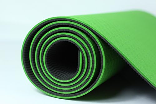 Dharmat TPE YOGA MAT - eco riendly jóga szőnyeg kettős layerd 6 mm 72 X 24, csúszásmentes, könnyű, könnyen hordozható, latex,