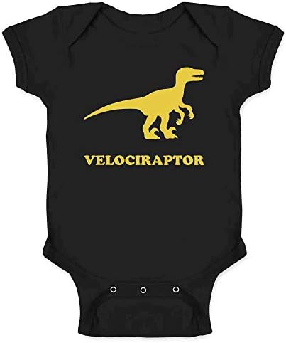 Velociraptor Retro Dinoszaurusz Sziluett 80-as években, Csecsemő, Baba Fiú Lány Body