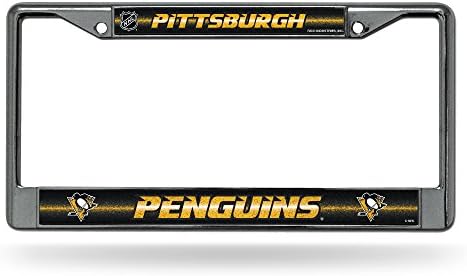 Pittsburgh Penguins Bling Króm Rendszámtábla Keret