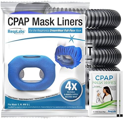 resplabs CPAP Maszk Hüvelyek a Dreamwear Teljes Arc-Maszk, 4 Csomag Csomag 10 Láb Fekete-Ki CPAP Cső