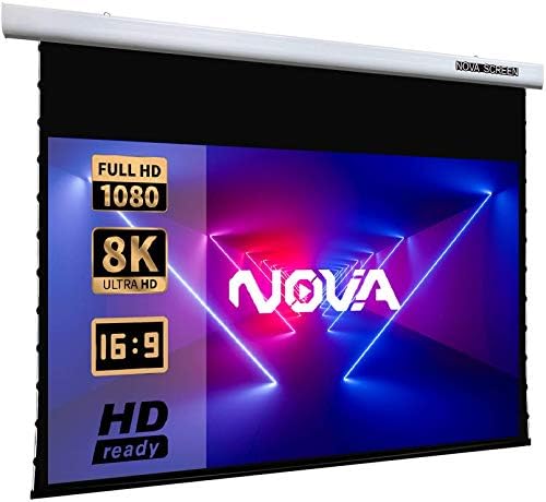 NovaScreen Spektrum Lap-Feszültség, 92-es, Aktív 3D 1080 8K Ultra HD [16:9]. Elektromos Motoros kivetítőn, Beltéri/Kültéri Projektor