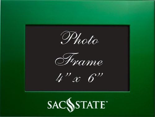 Sacramento State University - 4x6 Szálcsiszolt Fém Képkeret - Zöld