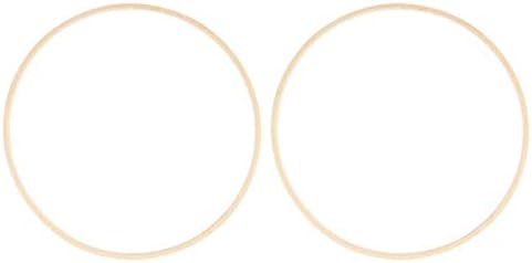 LIXBD álomfogó Gyűrű Bambusz Karika Fa Gyűrű körbe-Körbe DIY Kézműves álomfogó Készítése Accessaries 15cm 2db (Méret : 19cm)