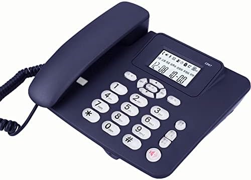 PUSOKEI Vezetékes Telefon Hívófél-AZONOSÍTÓ, Nagy Kijelző, Gombok, Hands-Free/hívásvárakoztatás,Home Office Vezetékes Telefon,DTMF/FSK