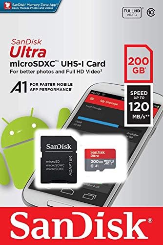 Ultra 200GB MicroSDXC Működik Nokia 6300 Plusz által Ellenőrzött SanFlash, valamint SanDisk (A1/C10/U1/8k/120MBs)