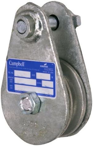 Campbell 4099NC 3 Egységes Acél Csepp Oldalon drótkötél Megragad Blokk Nincs kapcsolat, 2 Tonna teherbírás, 3 Sheave