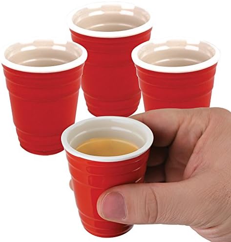 Piros Mini Fél Csésze feles pohár Csomag 100
