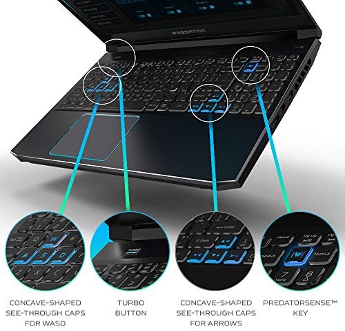 Acer Predator Helios 300 Laptop, Intel Core i5-9300H, GeForce GTX 1660 Ti, 15.6 Full HD 120Hz Kijelző, 3ms válaszidő, 8GB DDR4, 512