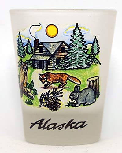 Alaszka Faház Szuvenír Gyűjthető pohár