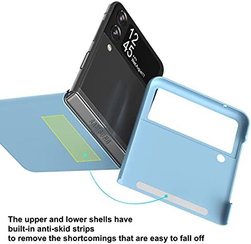 Foluu Galaxy Z Flip 3 Esetben a Samsung Galaxy Z Flip 3 Slim Telefon Esetében, Prémium Vékony Teljes Védelmet Nehéz PC Csúszásmentes